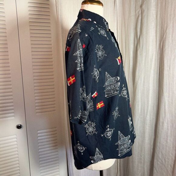 Puritan | Women’s | Men’s | Casual Shirts | M |Vintage Men's Button Down Black N - Picture 7 of 7